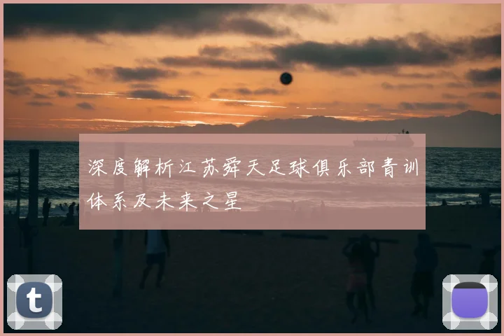 深度解析江苏舜天足球俱乐部青训体系及未来之星